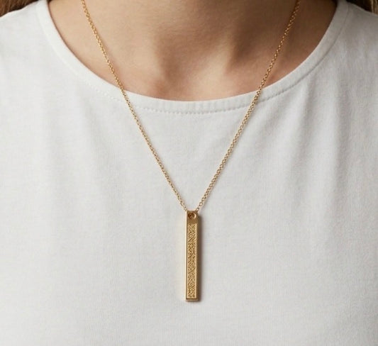 Ayatul Kursi Cuboid Necklace