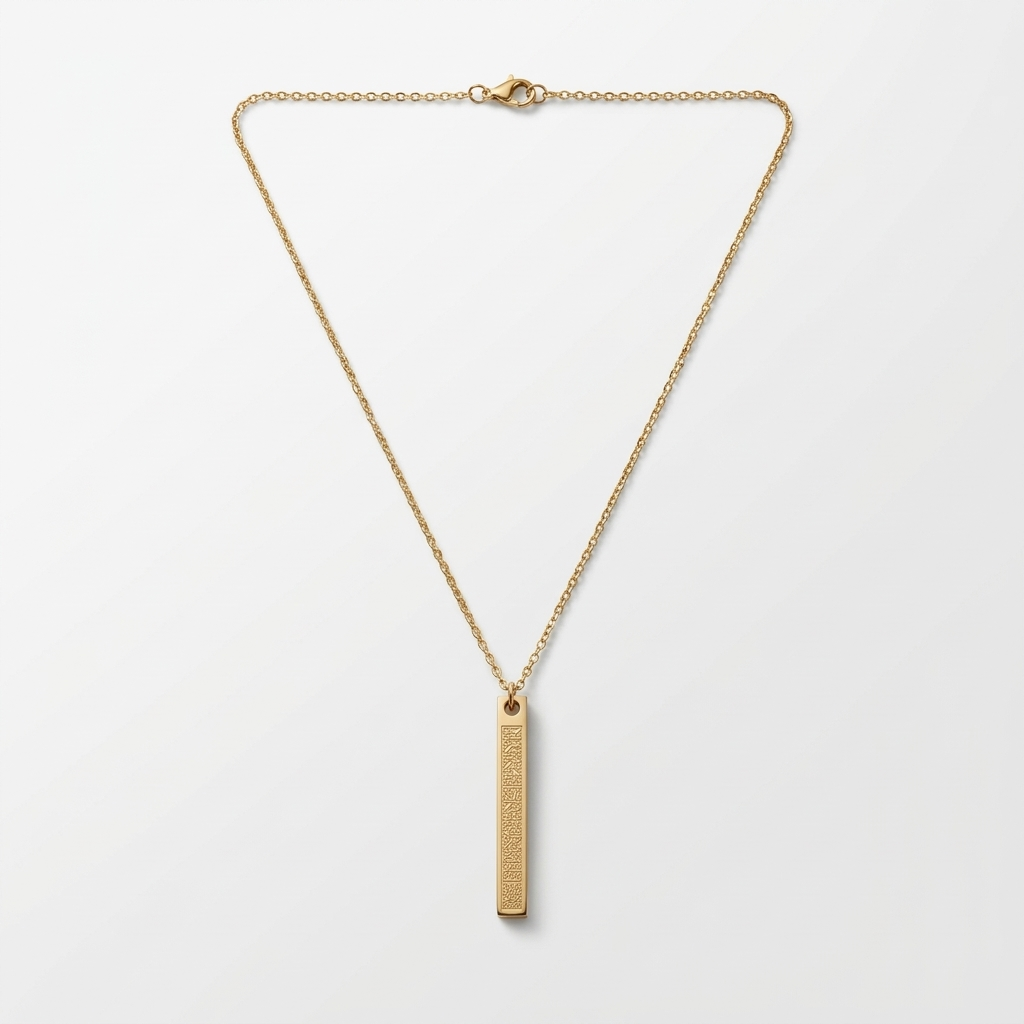 Ayatul Kursi Cuboid Necklace