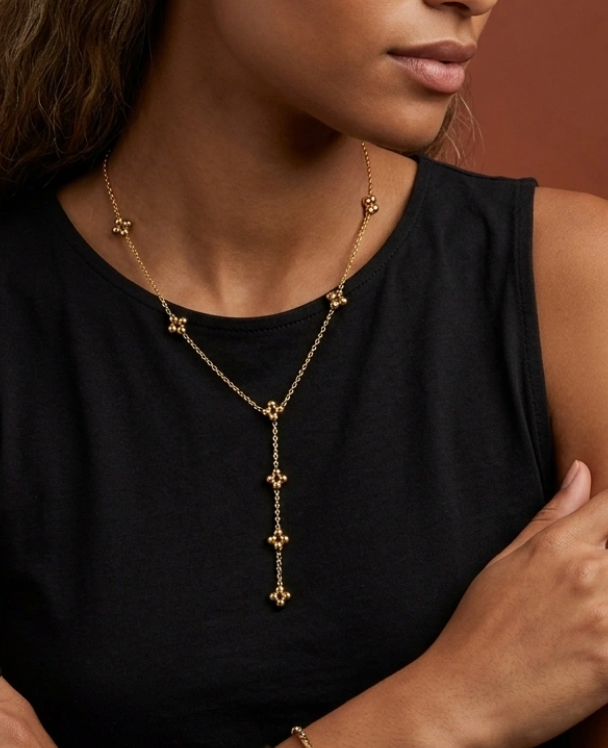 Mehndi Lariat Necklace